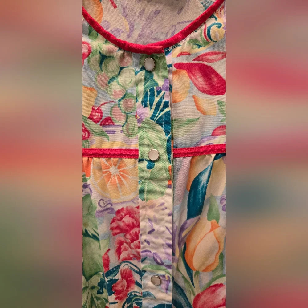 Coffee Coats Styled By Saybury Vintage Housecoat Kitschy Fruit Floral Print
